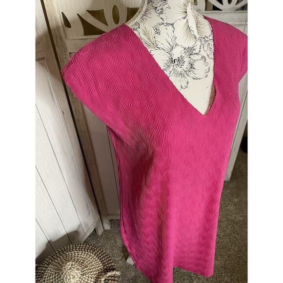 Long Tall Sally Lightweight Pink Dress Womens Size Small Sleeveless V Neck - Picture 2 of 7